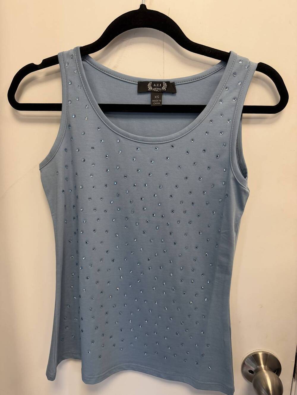NEW AZI women's jade tank top in denim